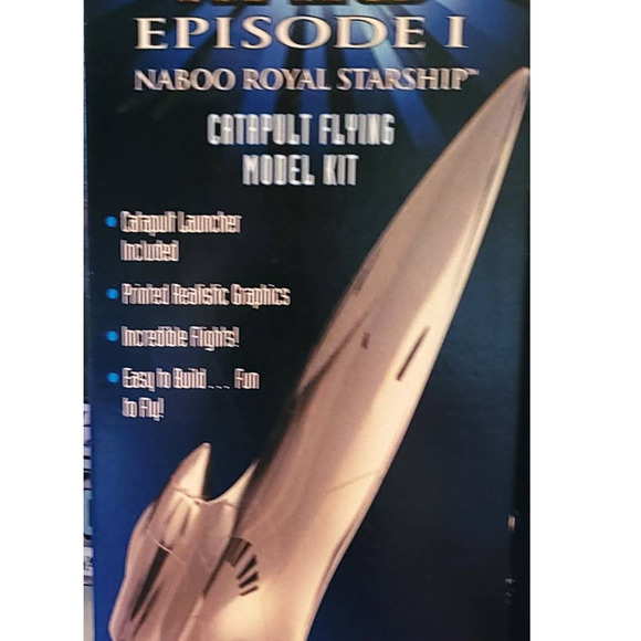 1999 Star Wars Naboo Royal Starship Catapult Flying Model Kit - Picture 7 of 9